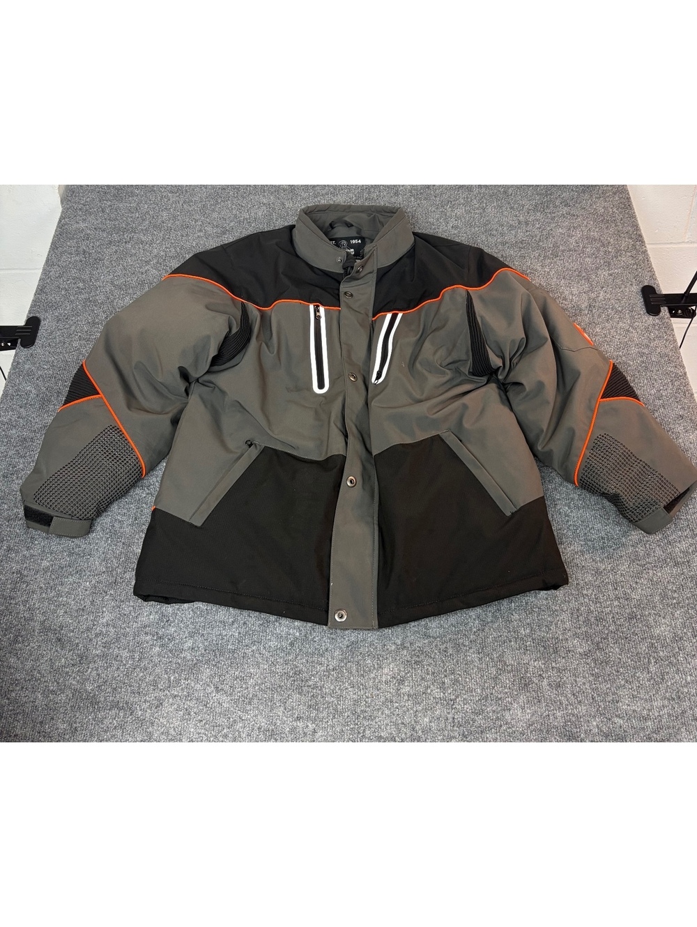 RefrigiWear 8140R Insulated Work Jacket Gray Black Orange Polyester Large